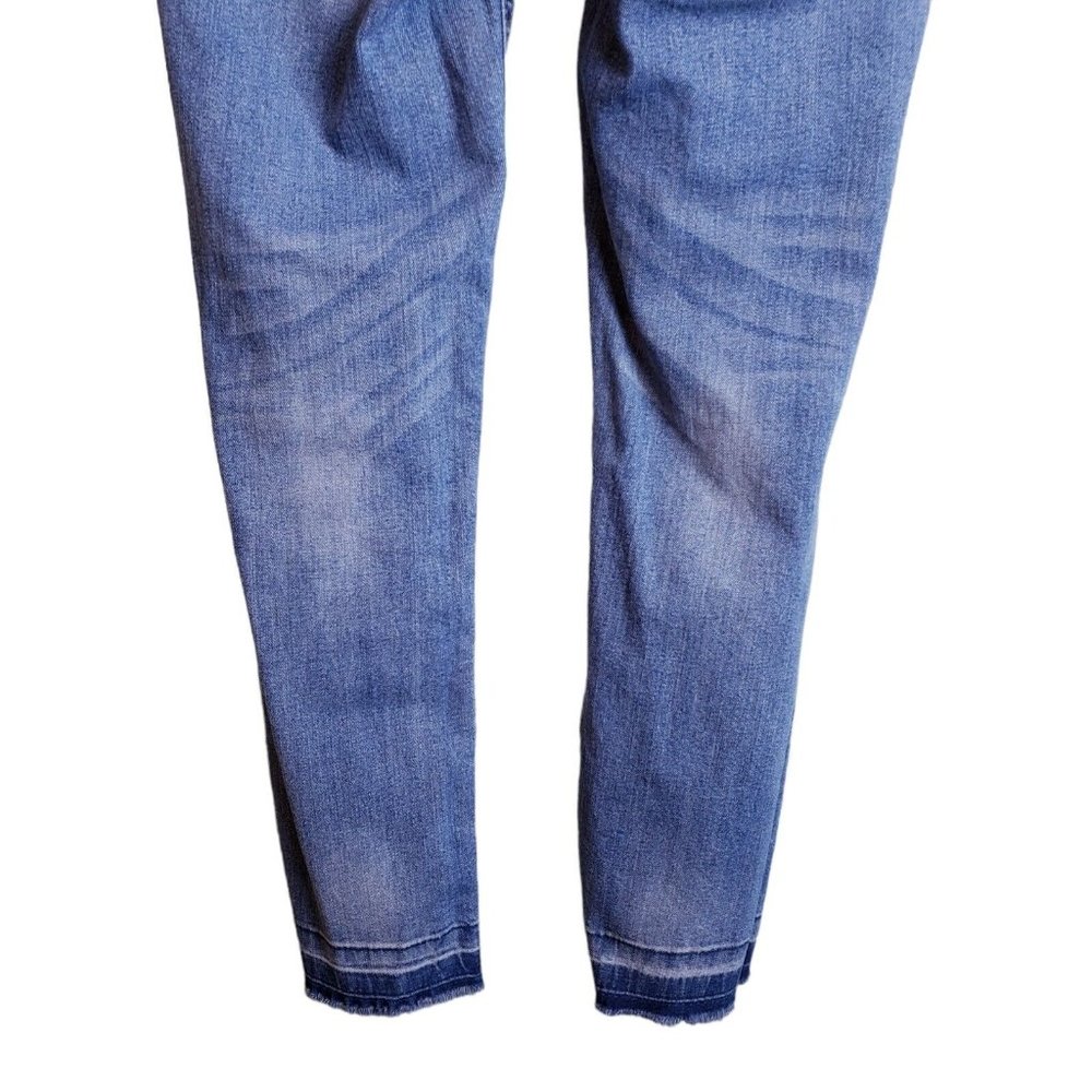 Twenty One Black Rue21 Mid Rise Skinny Flex Jeans Women's 3/4 Regular Blue - Picture 8 of 16